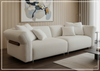 Rivello Fabric Sofa | White | Sloped Arms | Metal Legs | Klaussner