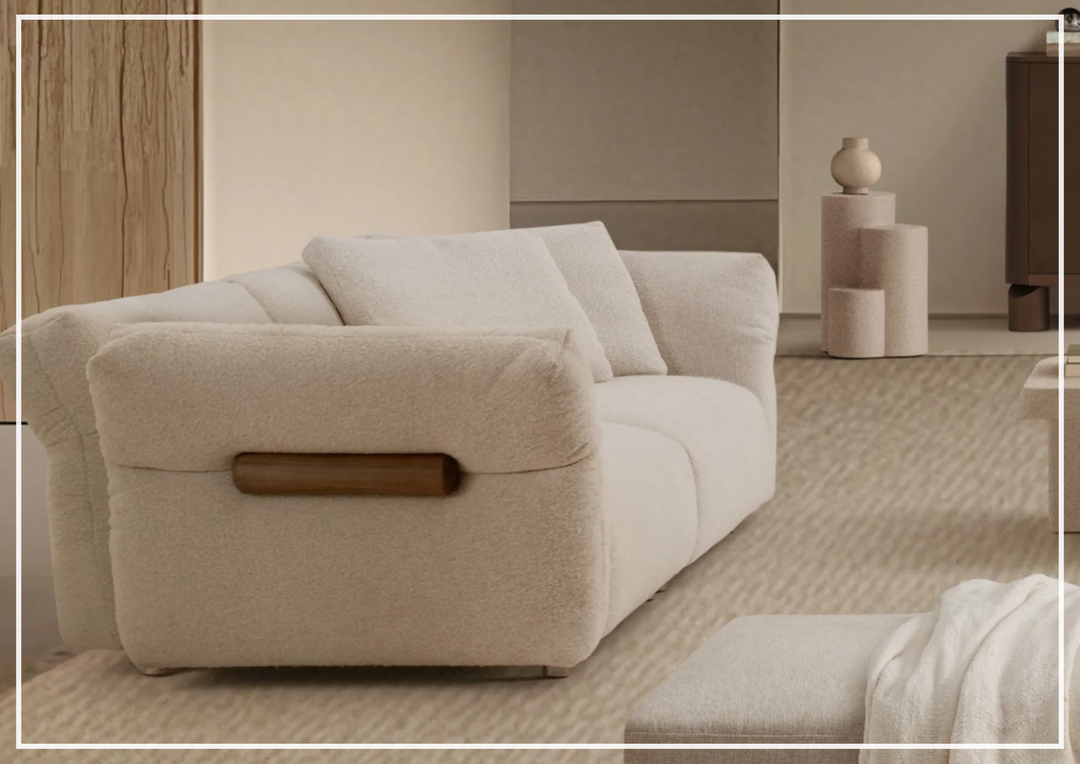 Rivello Fabric Sofa | White | Sloped Arms | Metal Legs | Klaussner