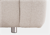 Rivello Fabric Sofa | White | Sloped Arms | Metal Legs | Klaussner