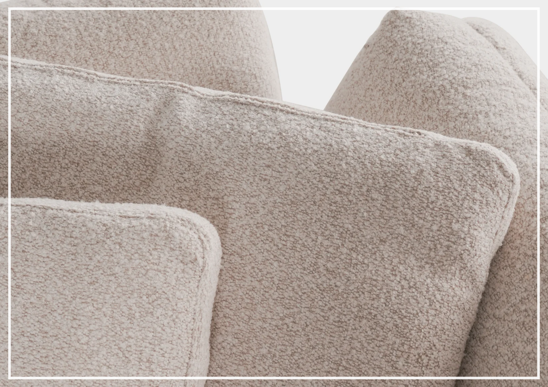 Rivello Fabric Sofa | White | Sloped Arms | Metal Legs | Klaussner