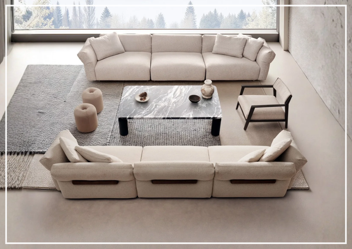 Rivello Fabric Sofa | White | Sloped Arms | Metal Legs | Klaussner