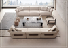 Rivello Fabric Sofa | White | Sloped Arms | Metal Legs | Klaussner