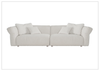 Rivello Fabric Sofa | White | Sloped Arms | Metal Legs | Klaussner