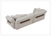 Rivello Fabric Sofa | White | Sloped Arms | Metal Legs | Klaussner
