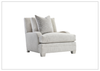 Rollins Fabric Chair | Shaped Track Arm | Throw Pillow | Bernhardt