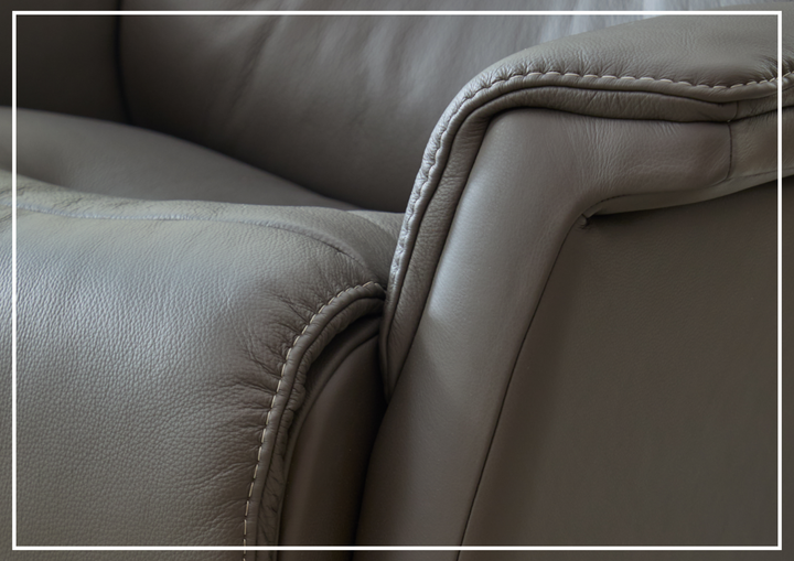 Fjords Rome Leather Power Recliner with Motorized Controls