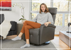 Fjords Rome Leather Power Recliner with Motorized Controls