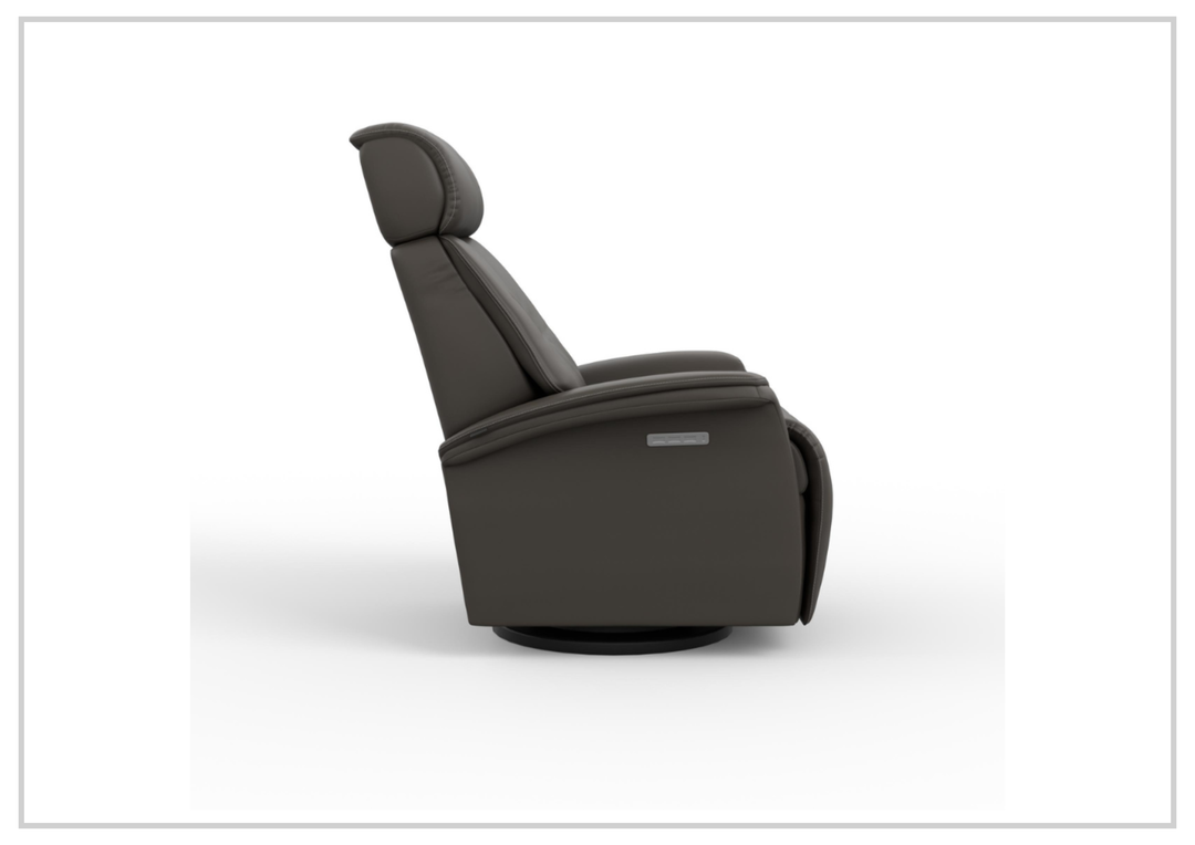 Fjords Rome Leather Power Recliner with Motorized Controls