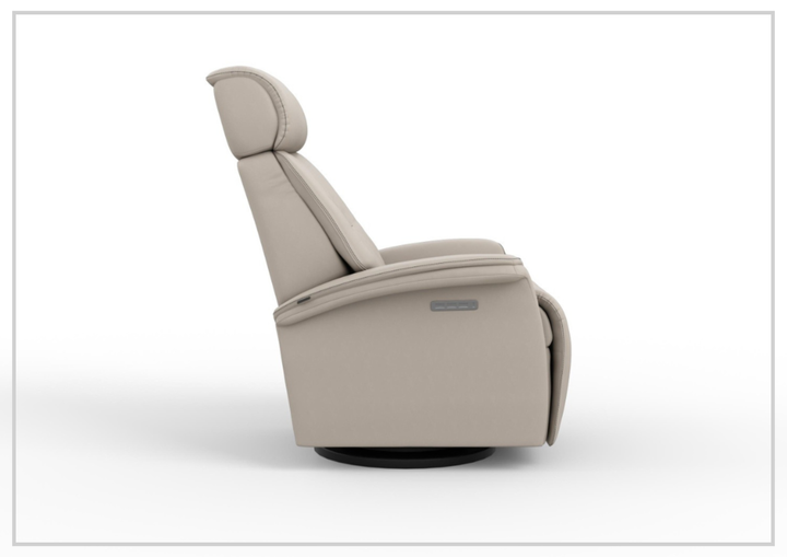 Fjords Rome Leather Power Recliner with Motorized Controls