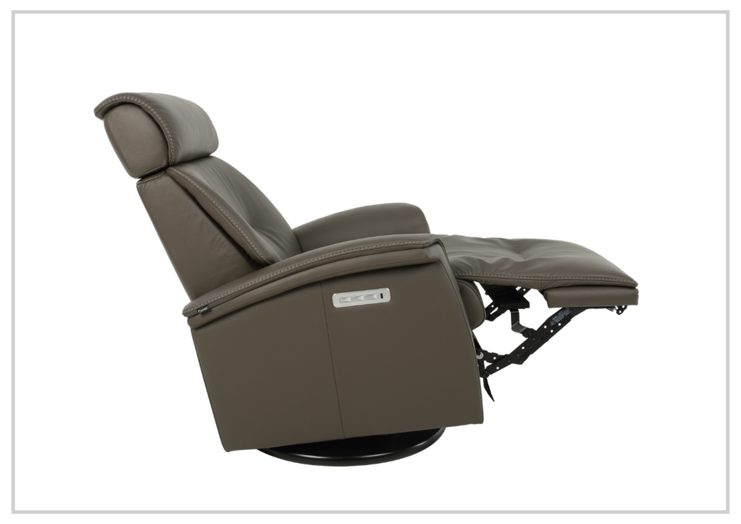 Fjords Rome Leather Power Recliner with Motorized Controls
