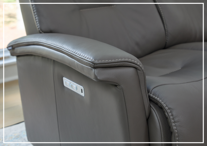 Fjords Rome Leather Power Reclining Loveseat featuring Wall-Saver Mechanism