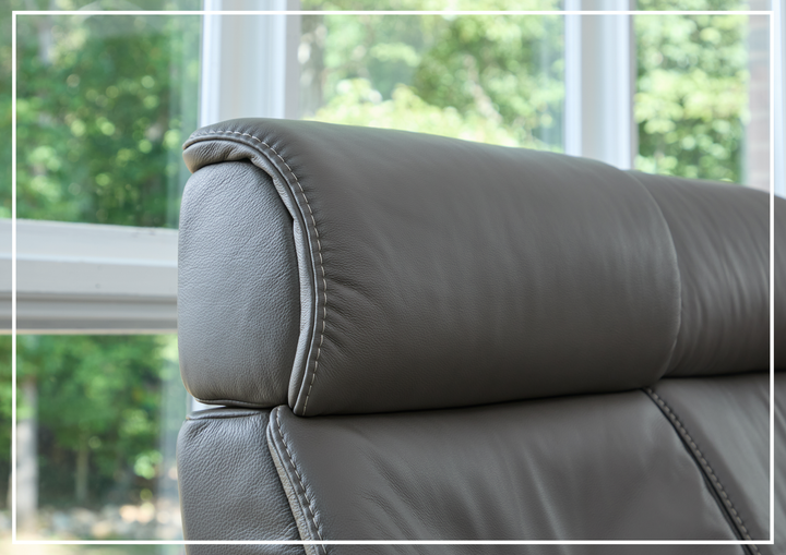 Fjords Rome Leather Power Reclining Loveseat featuring Wall-Saver Mechanism