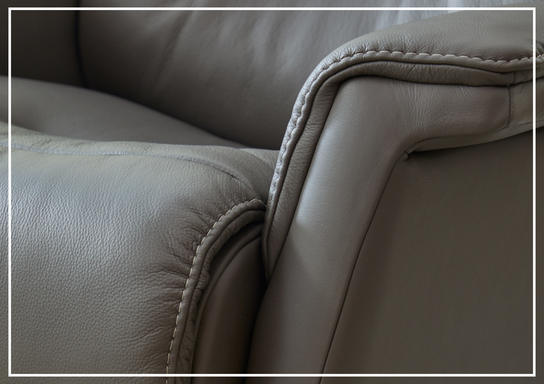 Fjords Rome Motorized 3-Seater Leather Sofa with Wall-Saver Design-Jennihome