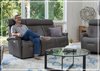 Fjords Rome Motorized 3-Seater Leather Sofa with Wall-Saver Design-Jennihome