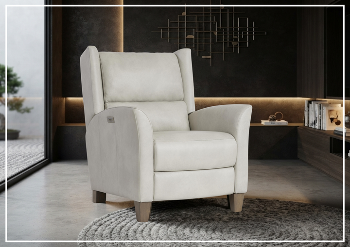 Weller Leather Power Motion Chair | Bustle Back | USB Charging | Bernhardt-Jennihome