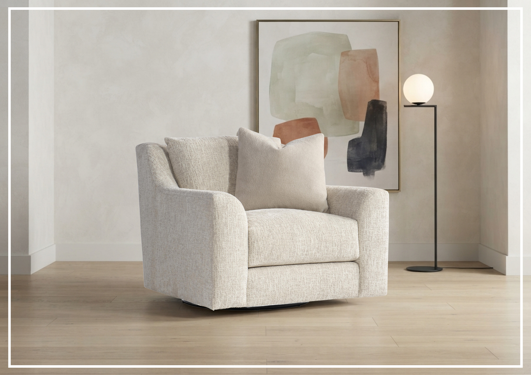 Gabi Fabric Swivel Chair | Oversized Arms & Deep Seat | Bernhardt-Jennihome