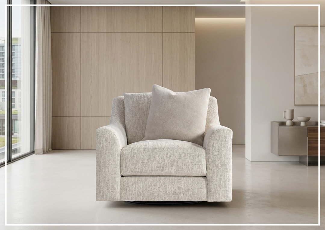 Gabi Fabric Swivel Chair | Oversized Arms & Deep Seat | Bernhardt-Jennihome