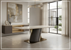 Savona Dining Table | With Beige Marble Finish | Klaussner - Jennihome