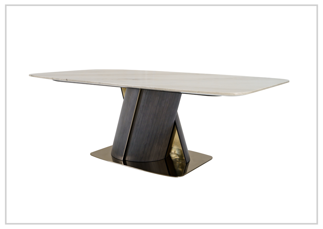 Savona Dining Table | With Beige Marble Finish | Klaussner - Jennihome
