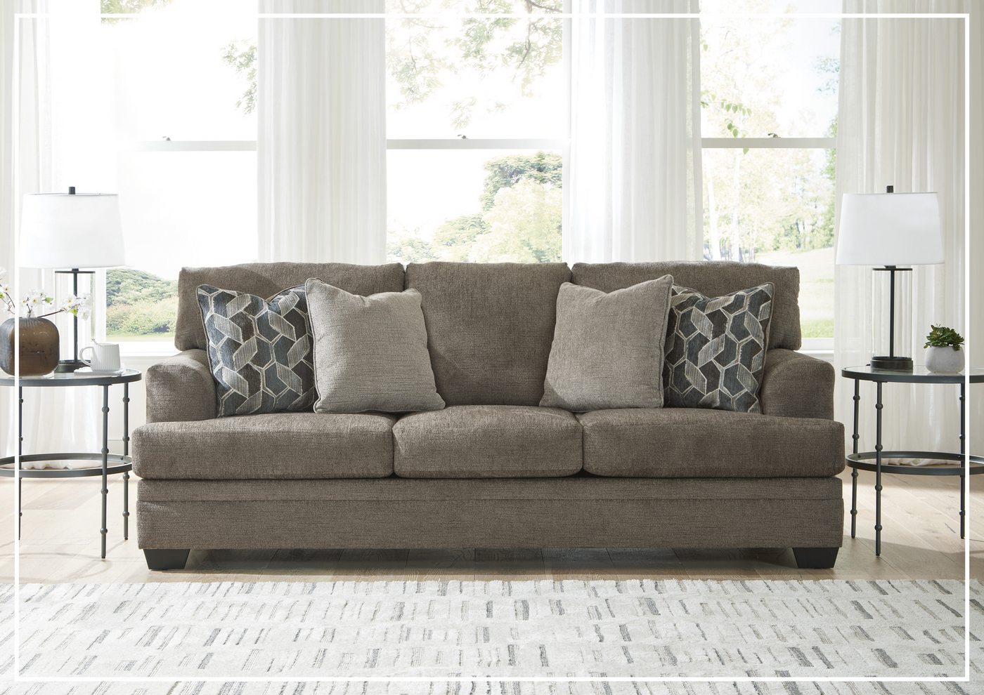 Seabrook 3-Seater Queen Sofa Sleeper in Two Taupe Finishes