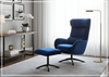 Fjords Skagen Velvet  High-Back Accent Chair with Footstool-Jennihome
