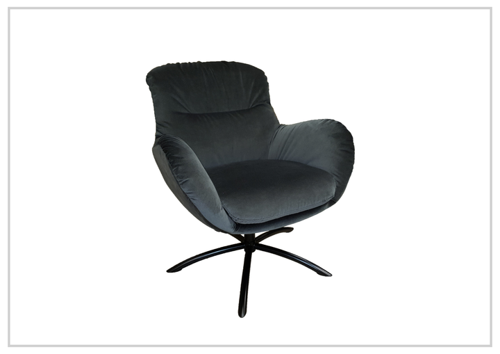 Fjords Skagen Velvet Low-Back Accent Chair with Footstool-Jennihome