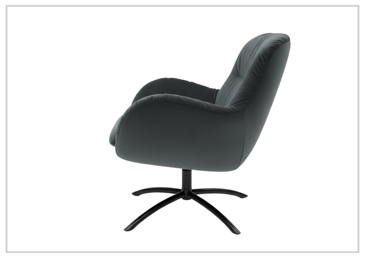 Fjords Skagen Velvet Low-Back Accent Chair with Footstool-Jennihome