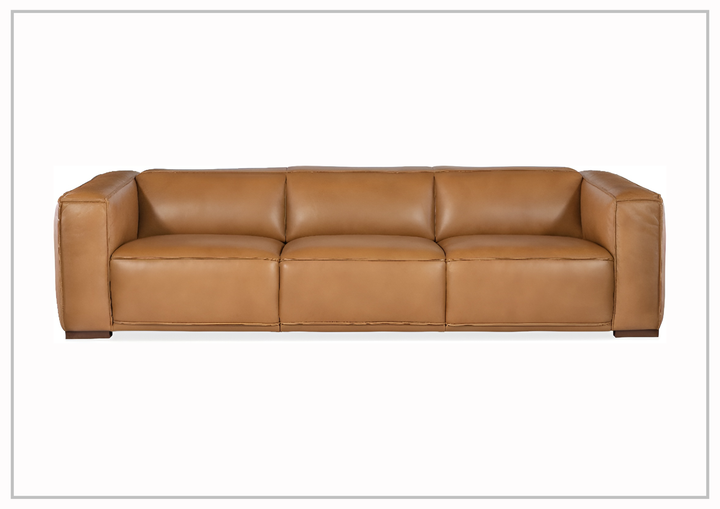 Hooker Furniture Maria 3-Seater Leather Sofa in Clay Brown-Jennihome