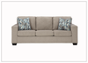 Gio Italia Dolce Queen Fabric Sleeper Sofa in Graphite and Parchment