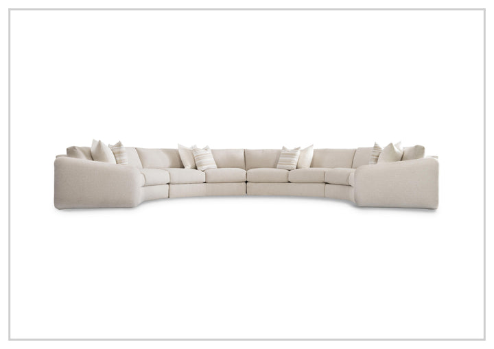 Soleil Fabric Sectional Sofa | Box Edge Pillows | Hidden Feet | Bernhardt-Jennihome