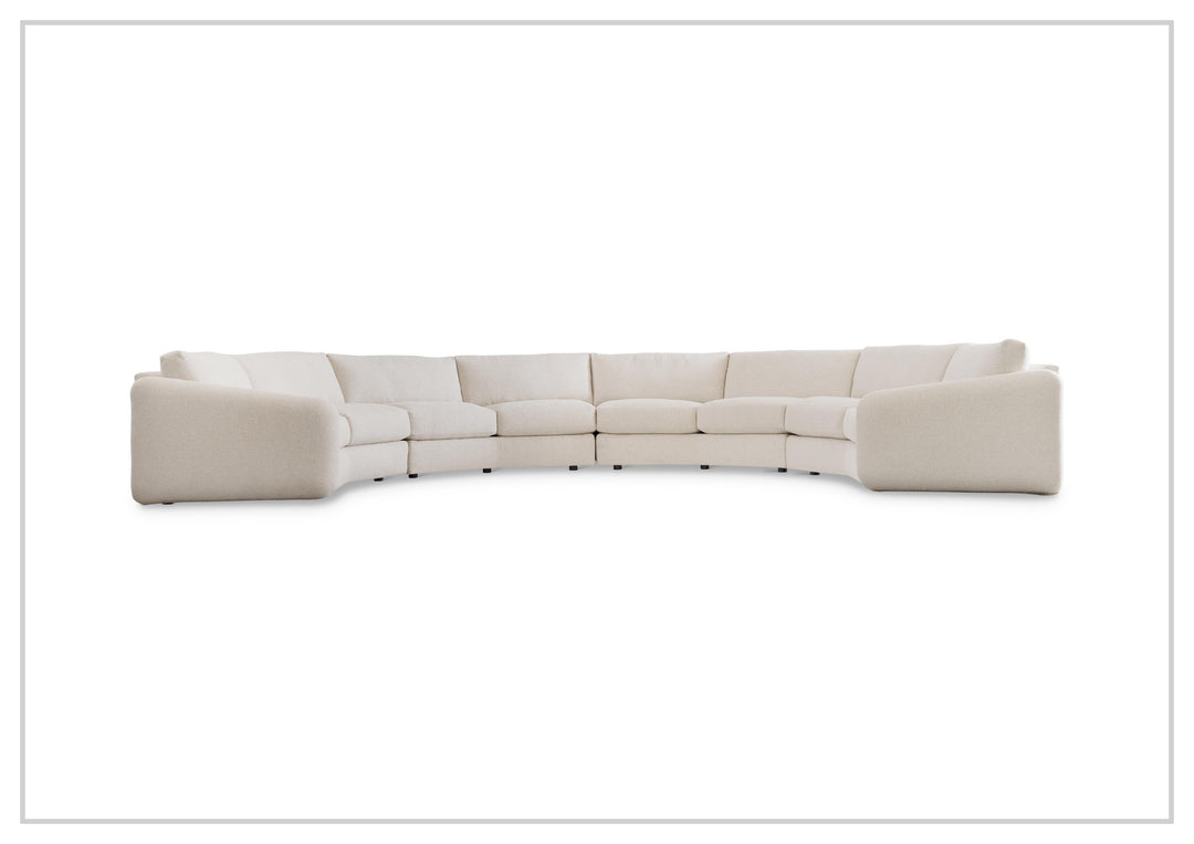 Soleil Fabric Sectional Sofa | Box Edge Pillows | Hidden Feet | Bernhardt-Jennihome