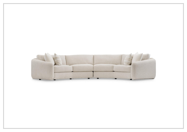 Soleil Fabric Sectional Sofa | Box Edge Pillows | Hidden Feet | Bernhardt-Jennihome