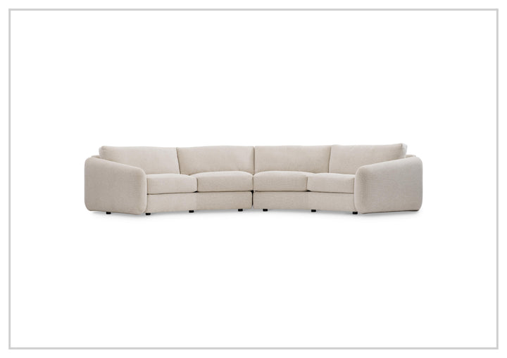 Soleil Fabric Sectional Sofa | Box Edge Pillows | Hidden Feet | Bernhardt-Jennihome