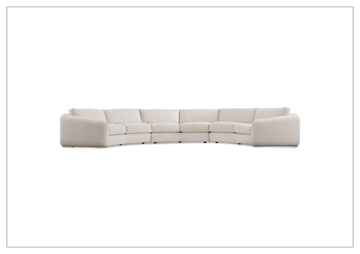 Soleil Fabric Sectional Sofa | Box Edge Pillows | Hidden Feet | Bernhardt-Jennihome