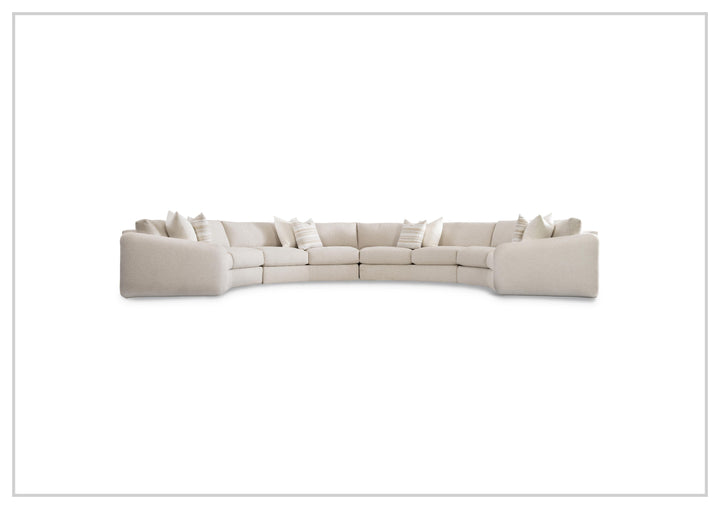 Soleil Fabric Sectional Sofa | Box Edge Pillows | Hidden Feet | Bernhardt-Jennihome