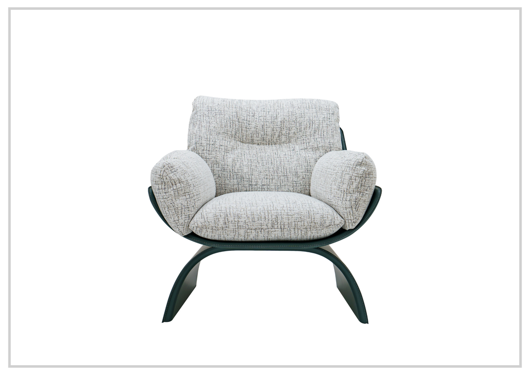Stellato Accent Lounge Chair | Sea Gray | Leather | KlaussnerJennihome
