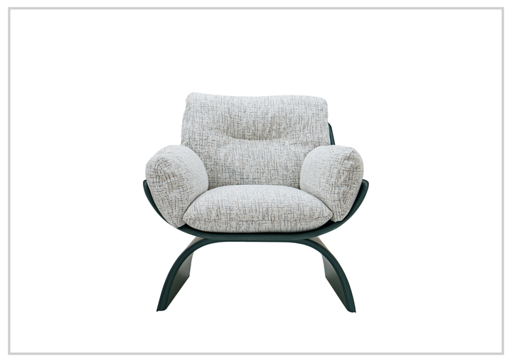Stellato Accent Lounge Chair | Sea Gray | Leather | KlaussnerJennihome