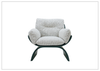 Stellato Accent Lounge Chair | Sea Gray | Leather | KlaussnerJennihome