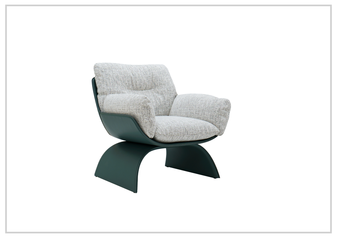Stellato Accent Lounge Chair | Sea Gray | Leather | KlaussnerJennihome
