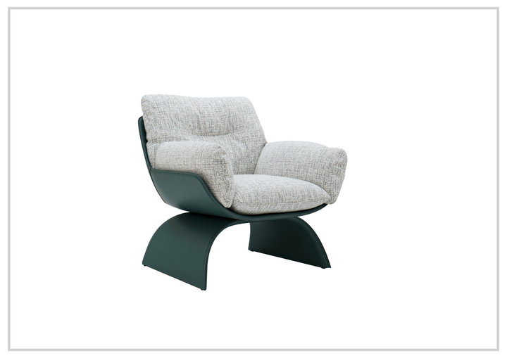 Stellato Accent Lounge Chair | Sea Gray | Leather | KlaussnerJennihome