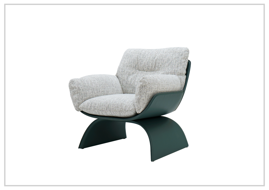 Stellato Accent Lounge Chair | Sea Gray | Leather | KlaussnerJennihome