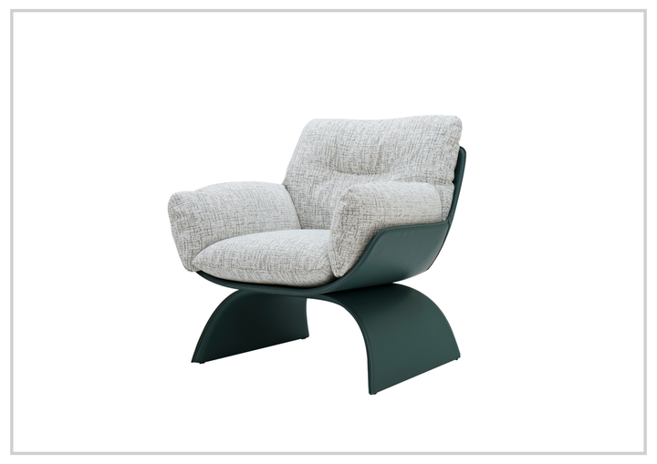 Stellato Accent Lounge Chair | Sea Gray | Leather | KlaussnerJennihome