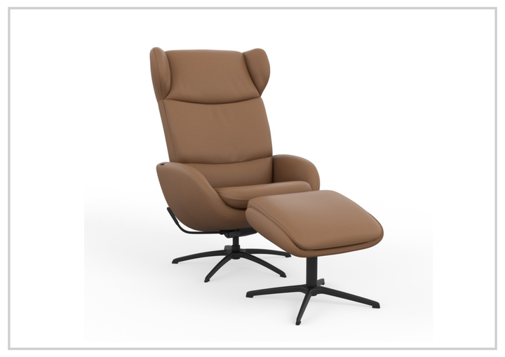 Stella Recliner Chair and Ottoman | Rocking Glide Swivel Base | Fjords