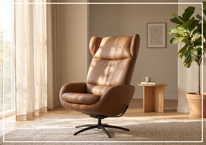 Stella Recliner Chair and Ottoman | Rocking Glide Swivel Base | Fjords
