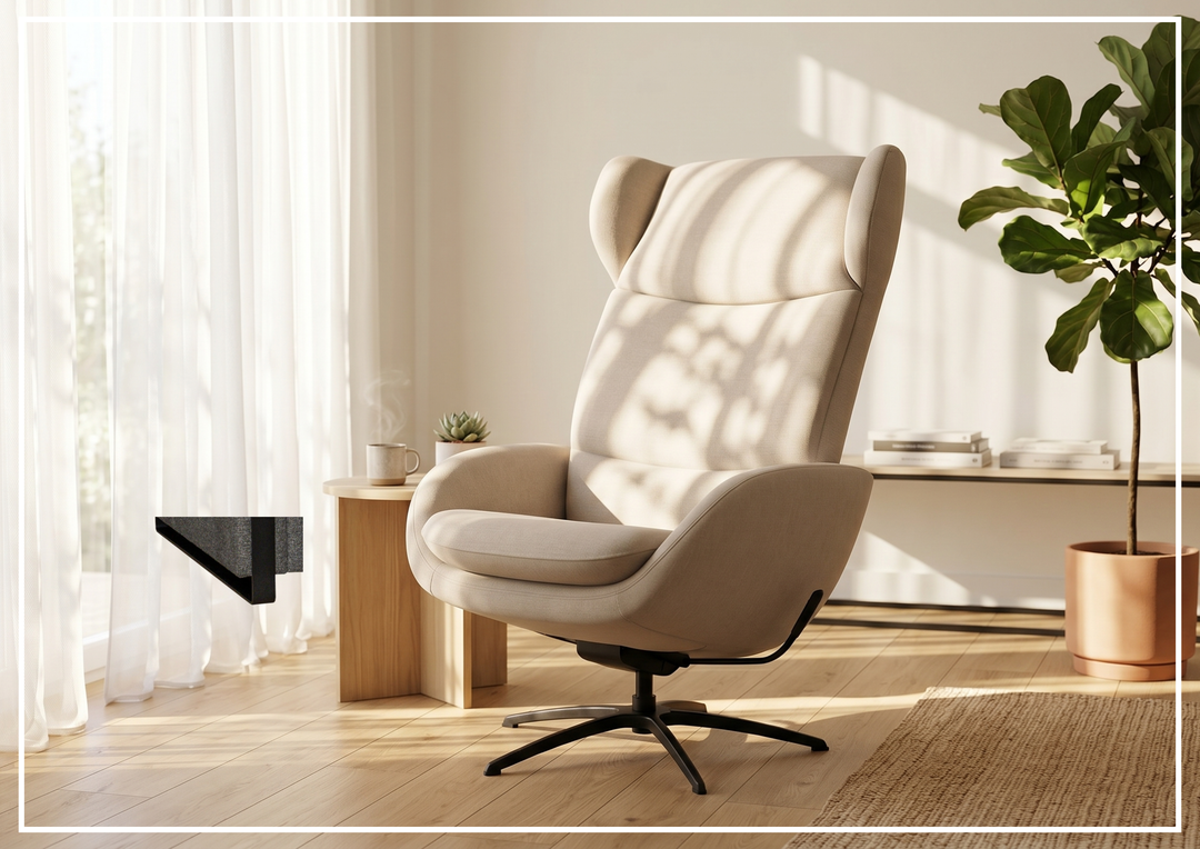 Stella Recliner Chair and Ottoman | Rocking Glide Swivel Base | Fjords