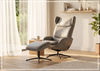 Stella Recliner Chair and Ottoman | Rocking Glide Swivel Base | Fjords