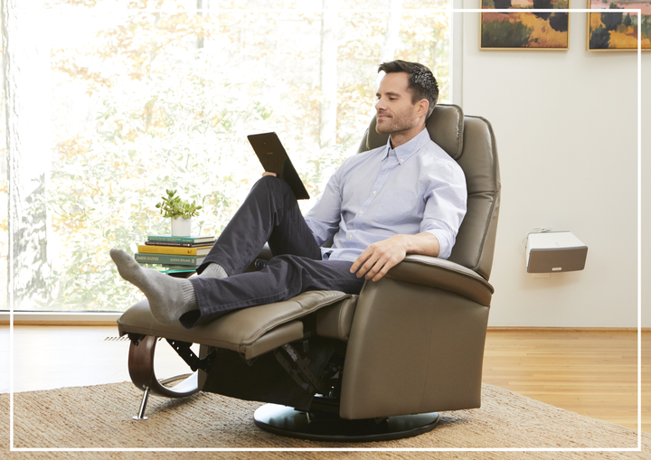 Fjords Stockholm Power Recliner Chair with Swivel Base (Small & Large)-Jennihome