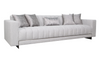 Gio Italia Talento Three-Seater Long Tufted Sofa with Modern Track Arms