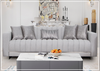 Gio Italia Talento Three-Seater Long Tufted Sofa with Modern Track Arms