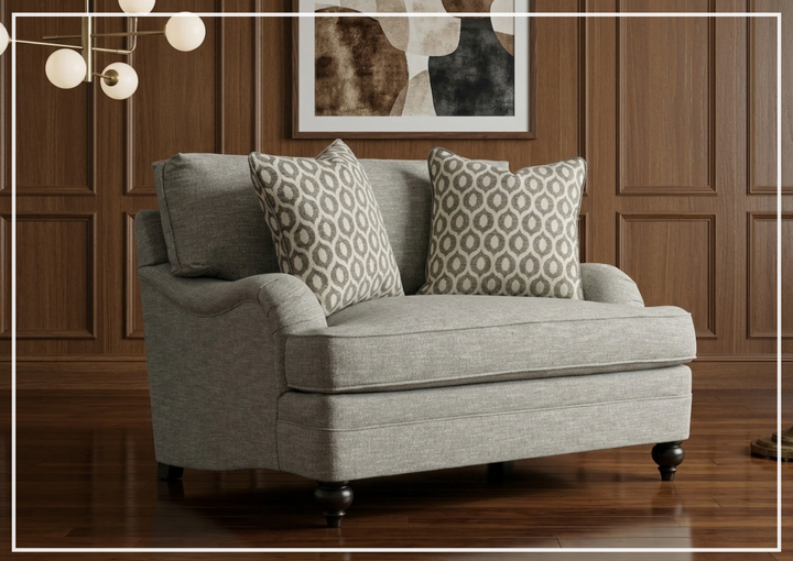 Tarleton Fabric Chair And A Half | Curved Arms | Bernhardt